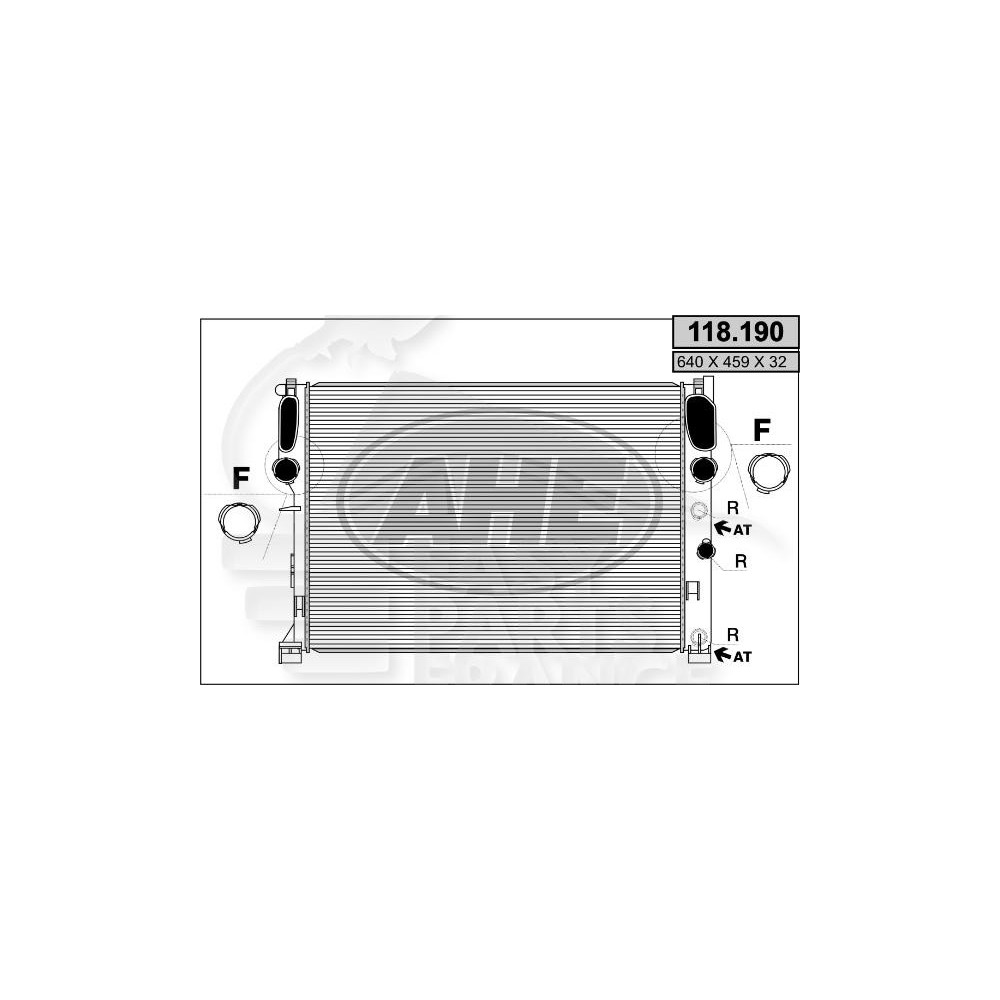 RADIATEUR 1.8 16 V - 5.0 24 V - 2.7 CDI BOITE AUTO/MÉCA AVEC OU SANS CLIM 640 X 459 X 32 pour MERCEDES CLASSE E - W211