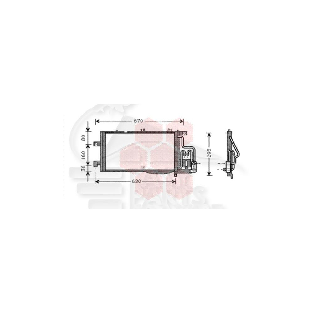 CONDENSEUR 1.7 DI/DTI → 03 540 X 263 X 16 pour OPEL CORSA