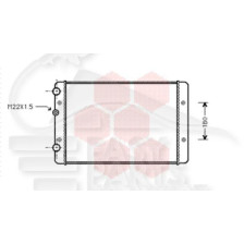 RADIATEUR 1.9 DROIT MOTEUR AEF 1.9 SDI MOTEUR AEY BOÎTE MÉCA AVEC CLIM 628 X 377 X 30 pour VOLKSWAGEN POLO