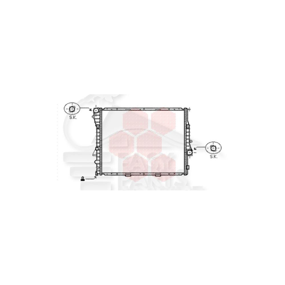 RADIATEUR 3.0 I/DI (M57) 590 X 596 X 25 pour BMW X5