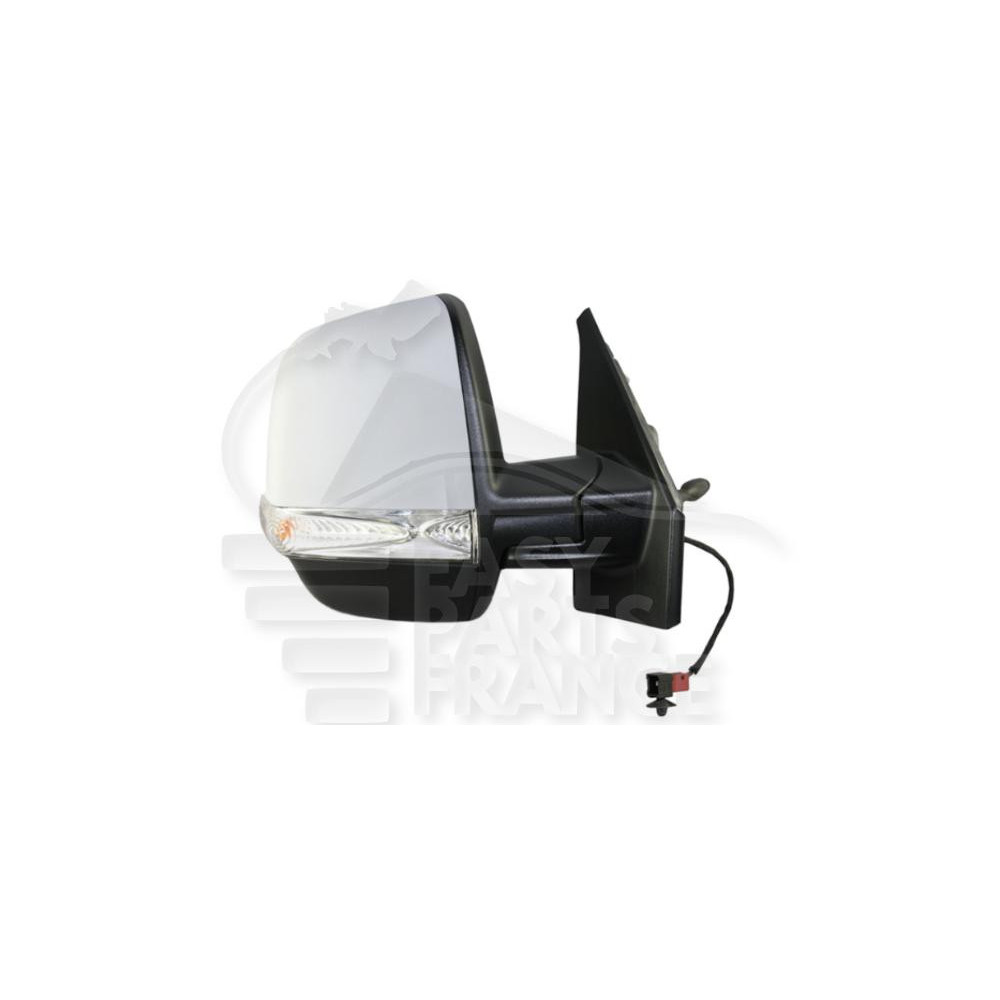RÉTROVISEUR DROIT ÉLECTRIQUE A PEINDRE AVEC FEU A SONDE DOUBLE GLACE 8 PINS pour FIAT DOBLO