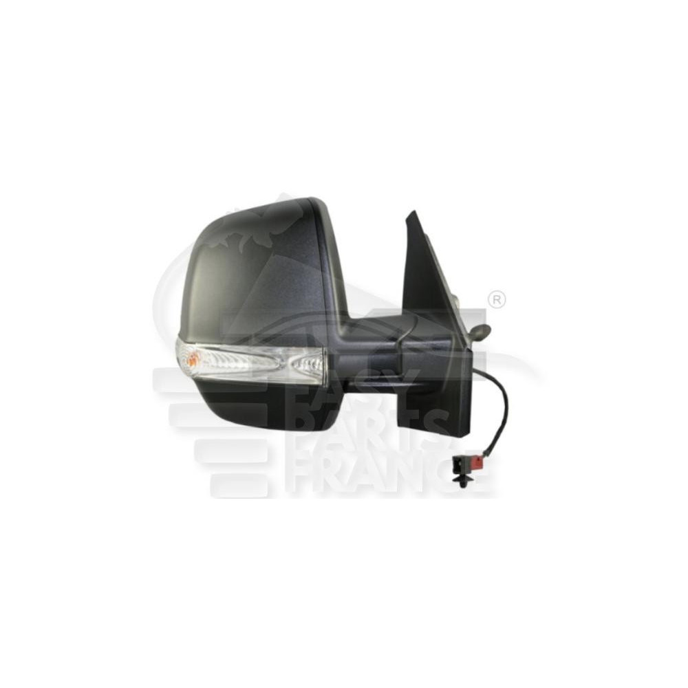 RÉTROVISEUR DROIT A CABLE NOIR AVEC FEU SIMPLE GLACE pour FIAT DOBLO