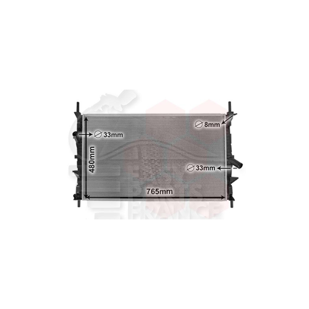 RADIATEUR 2.2 TDCI BOÎTE MÉCA 765 X 480 X 16 pour FORD TRANSIT CUSTOM
