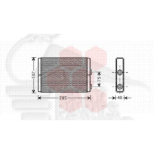 RADIATEUR DE CHAUFFAGE TOUS TYPES AVANT 250 X 180 X 33 pour LANCIA THESIS
