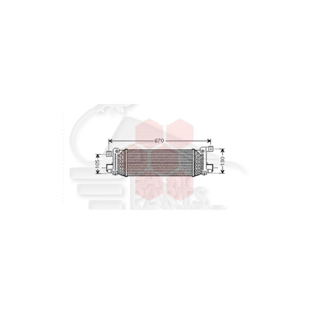 ECHANGEUR 1.4/1.6 TDCI 450 X 152 X 50 pour FORD FIESTA