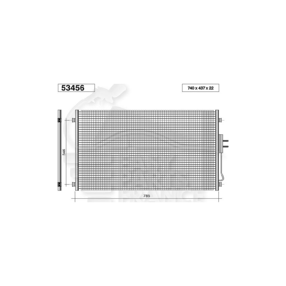 CONDENSEUR DE CLIM ESSENCE TOUS TYPES 740 X 437 X 22 pour CHRYSLER VOYAGER