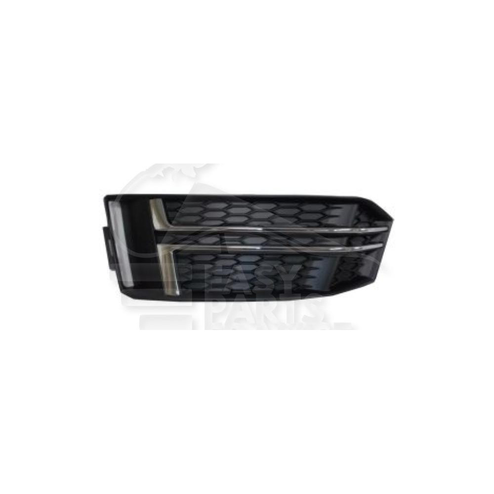 GRILLE DE PARE-CHOC AVANT-GAUCHE NOIRE AVEC MOULURES CHROMEES pour AUDI A4