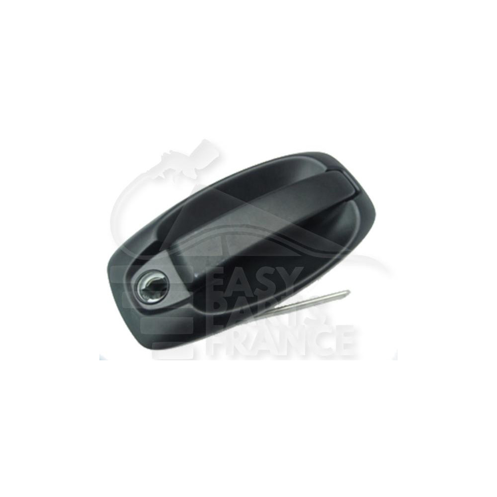POIGNEE DE PORTE EXTÉRIEUR AVANT-DROIT NOIRE AVEC TROU BARILLET pour PEUGEOT BIPPER