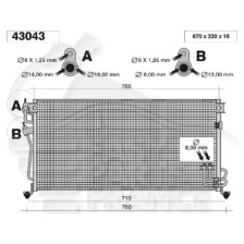 CONDENSEUR TOUS TYPES pour MITSUBISHI LANCER