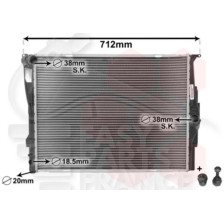 RADIATEUR ESSENCE BOÎTE MÉCA 600 X 460 X 21 pour BMW S1 E 87