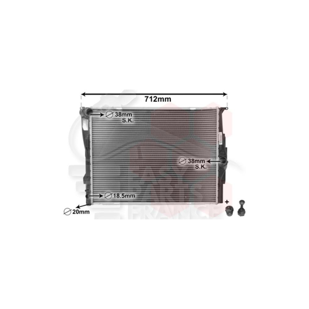 RADIATEUR ESSENCE BOÎTE MÉCA 600 X 460 X 21 pour BMW S1 E82