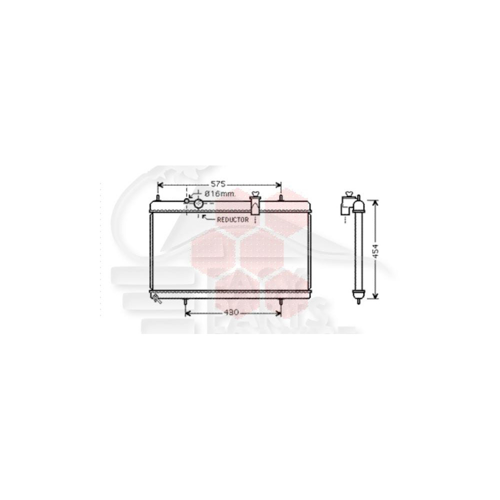 RADIATEUR 3.0 V6 BOÎTE AUTO 380 X 707 X 33 pour CITROEN C5