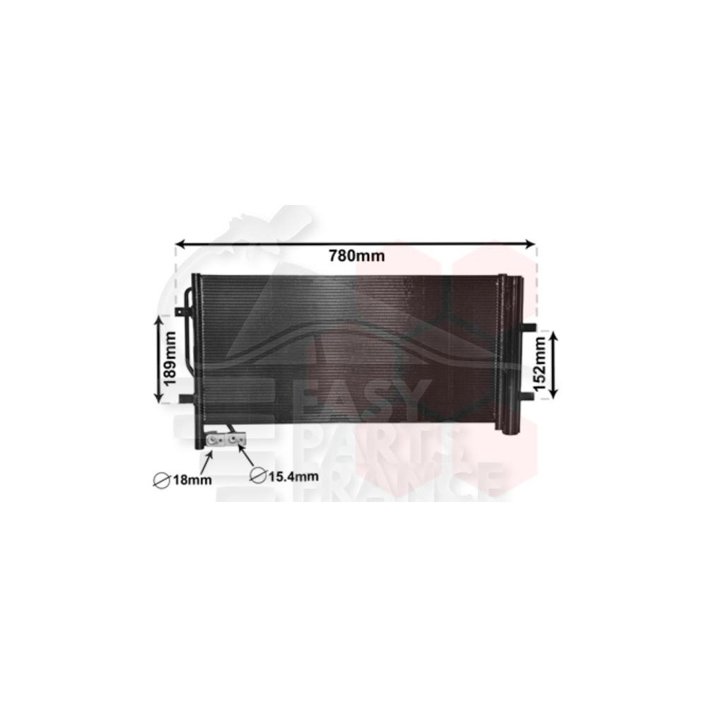 CONDENSEUR 2.0 TFSI - 2.0 TDI - 625 X 325 X 16 pour AUDI Q3