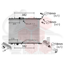 RADIATEUR TOUS TYPES AVEC OU SANS CLIM 380 X 566 X 26 pour CITROEN XSARA