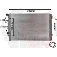 RADIATEUR 2.0 I - 650 X 444 X 32 pour VOLKSWAGEN GOLF