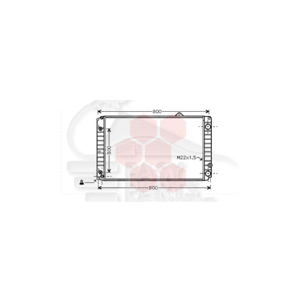 RADIATEUR 2.0 TURBO CT BOÎTE AUTO 640 X 390 X 42 pour CITROEN XANTIA