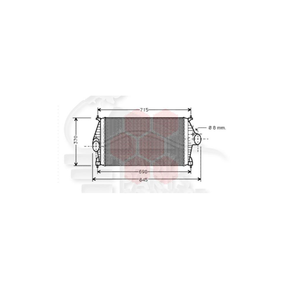 ECHANGEUR 2.1 TD 610 X 360 X 34 pour CITROEN XM