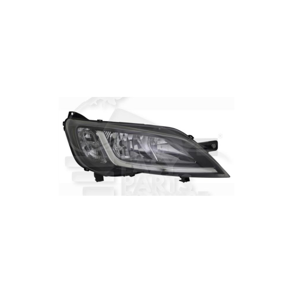 PHARE OPTIQUE DROIT H7+H7 ÉLECTRIQUE AVEC MOTEUR FOND NOIR pour FIAT DUCATO