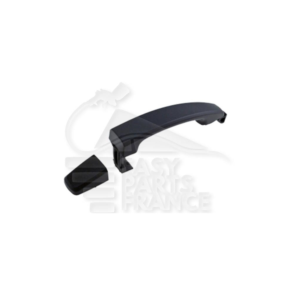 POIGNEE DE PORTE EXTÉRIEUR AVANT-DROIT/ARRIÈRE-DROIT/ARRIÈRE-GAUCHE NOIRE LISSE - SANS TROU BARILLET pour CHEVROLET CAPTIVA