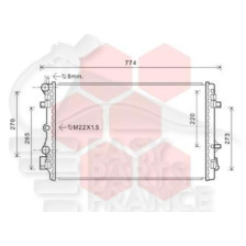 RADIATEUR 1.4 TSI RS - 649 X 412 X 22 pour SKODA FABIA