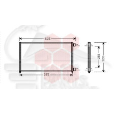 CONDENSEUR 1.3/1.9 JTD 560 X 310 X 17 