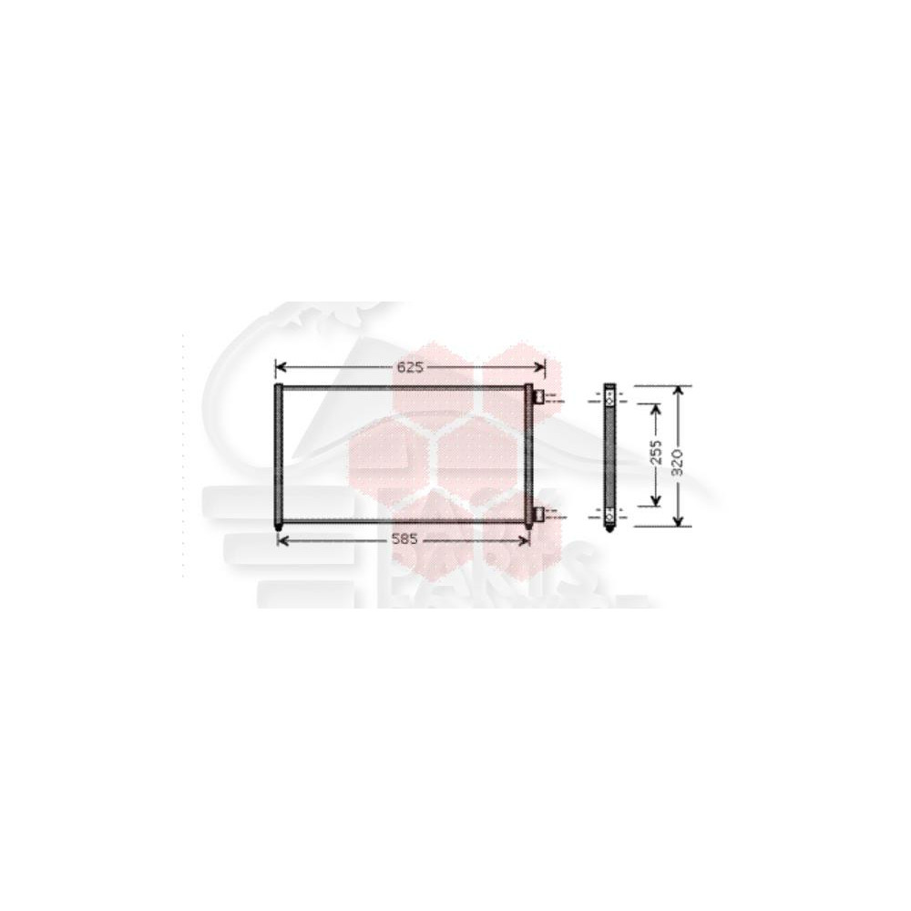 CONDENSEUR 1.2 8V /16V MODÈLE MAGNE 560 X 310 X 17 pour FIAT PUNTO 5 PORTES