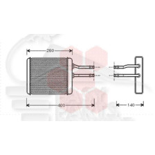 RADIATEUR DE CHAUFFAGE TOUS TYPES 210 X 184 X 25 pour ALFA ROMEO GT