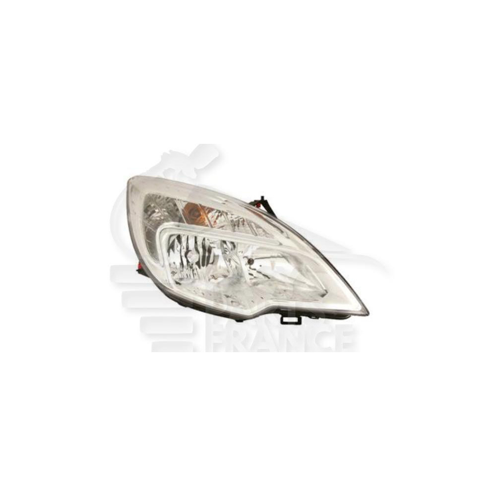 PHARE OPTIQUE DROIT H1+H7 ÉLECTRIQUE AVEC MOTEUR FOND CHROME pour OPEL MERIVA