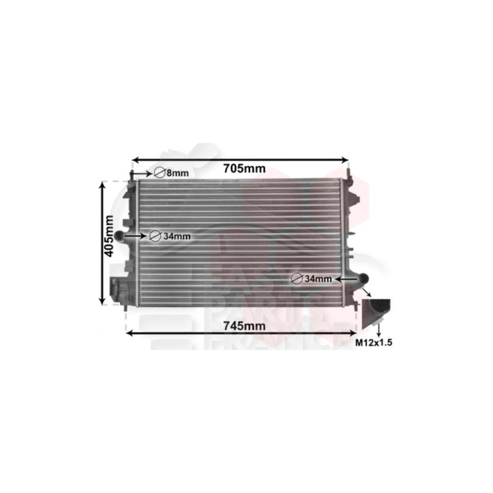 RADIATEUR 1.8I 650 X 405 X 18 pour OPEL SIGNUM