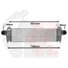 ECHANGEUR 3.0 CNG - 3.0 DROIT 600 X 190 X 64 pour IVECO DAILY