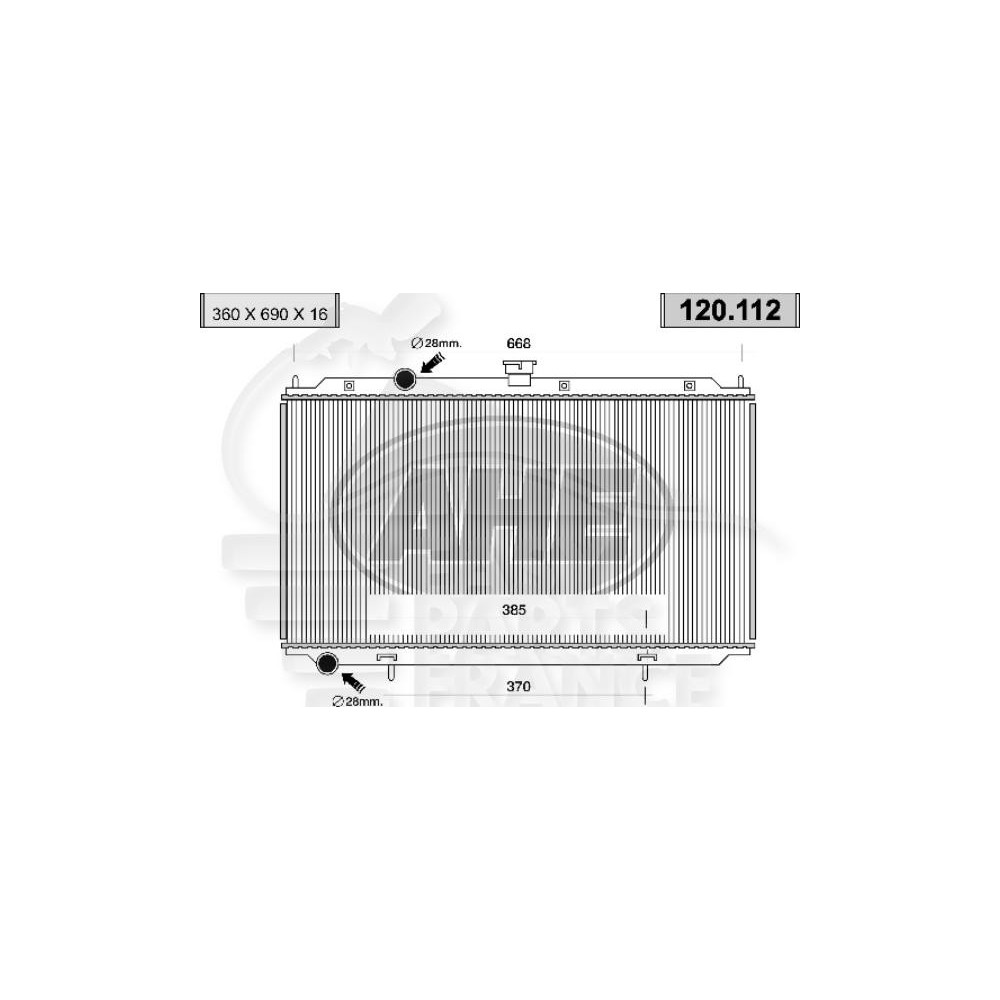 RADIATEUR 1.5 DCI BOÎTE MÉCA AVEC OU SANS CLIM pour NISSAN ALMERA