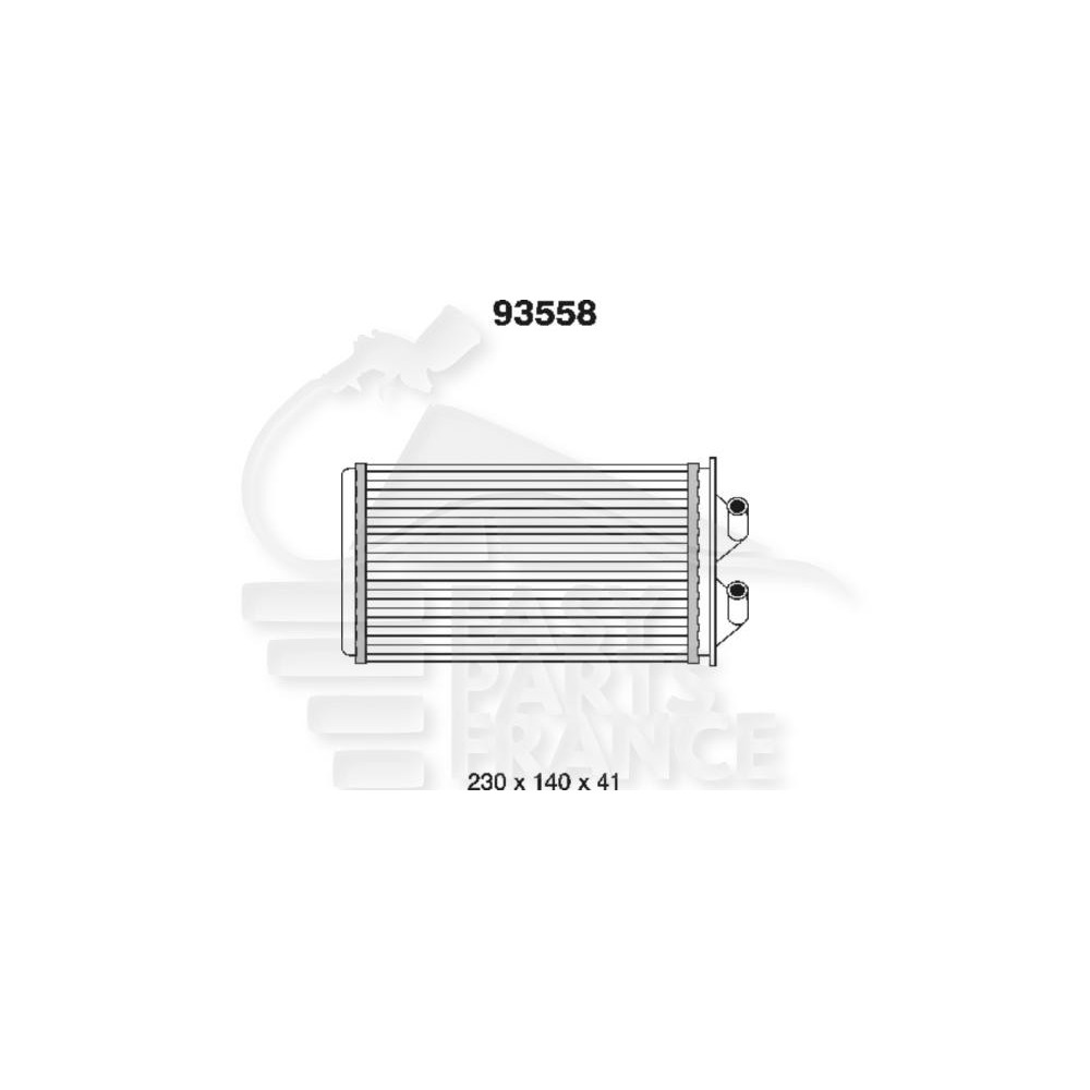 RADIATEUR DE CHAUFFAGE TOUS TYPES 232 X 139 X 42 pour FIAT CINQUECENTO