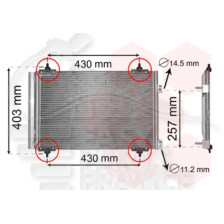 CONDENSEUR 2.0 HDI 535 X 361 X 16 pour PEUGEOT RCZ