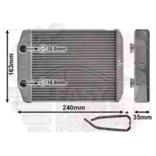 RADIATEUR DE CHAUFFAGE TOUS TYPES 131 X95 X 49 pour DACIA LODGY