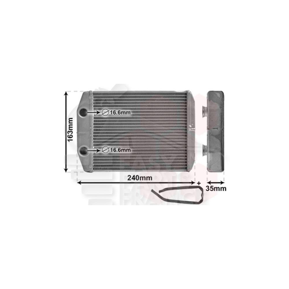 RADIATEUR DE CHAUFFAGE TOUS TYPES 131 X95 X 49 pour DACIA LODGY