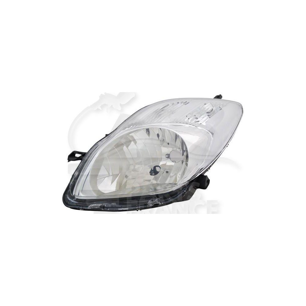 PHARE OPTIQUE GAUCHE H4 ÉLECTRIQUE AVEC MOTEUR FOND CHROME pour TOYOTA YARIS