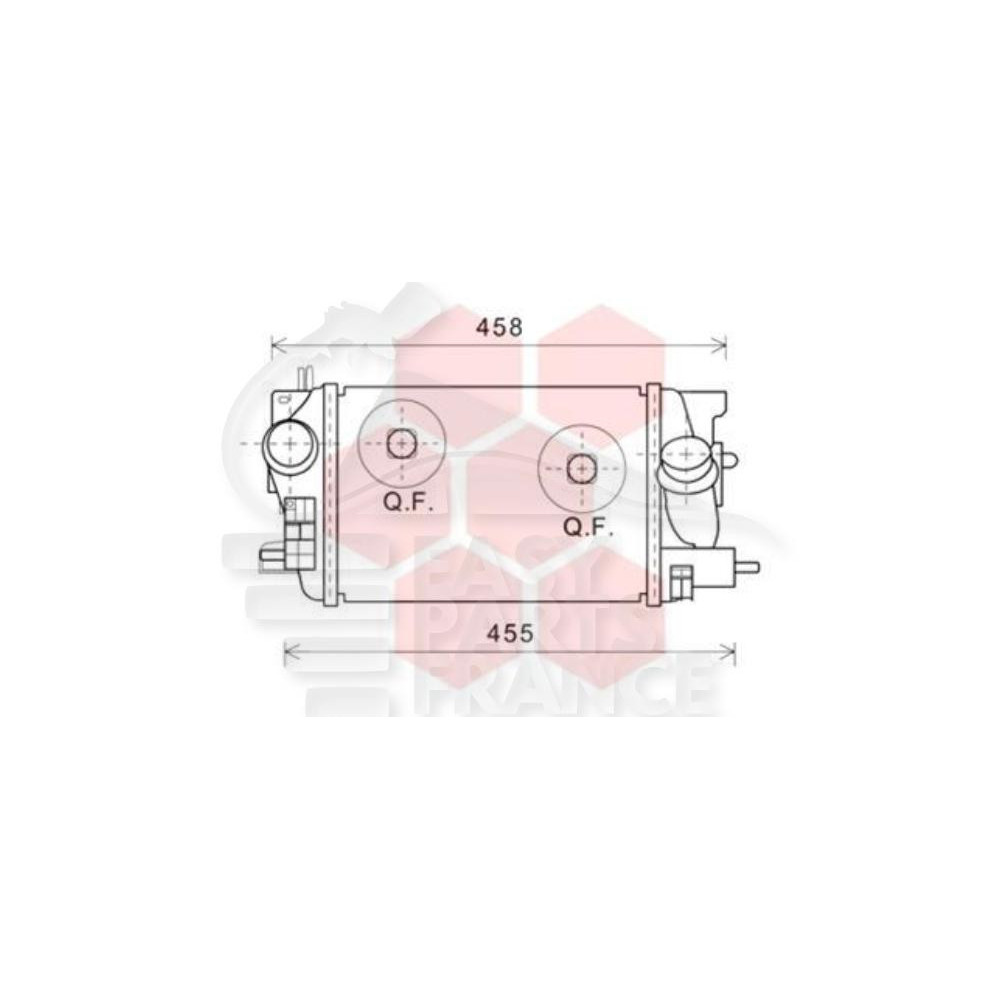 ECHANGEUR 1.3 CDTI 217 X 315 X 64 pour OPEL MERIVA