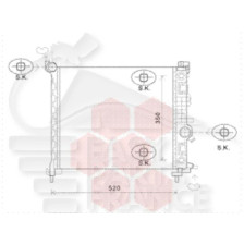 RADIATEUR 1.7 CDTI → 11/14 BOÎTE AUTO 470 X 430 X 26 pour OPEL MERIVA