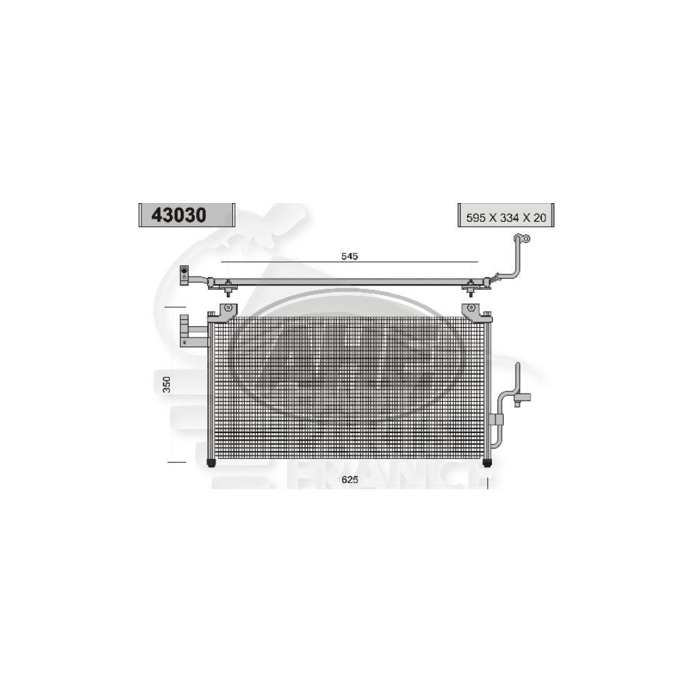 CONDENSEUR 1.6 - 1.9 600 X 330 X 20 pour MAZDA 323