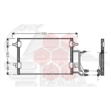 CONDENSEUR 1.8/2.4/2.8 E - 1.9 TDI - 565 X 420 X 20 pour AUDI A6