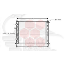 RADIATEUR 1.9 DROIT SANS CLIM 510 X 395 X 24 pour FIAT MAREA