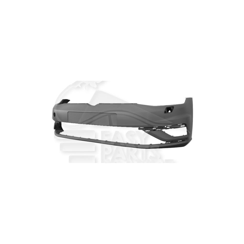 PARE-CHOC AVANT A PEINDRE AVEC LAVE PHARE AVEC OU SANS PACKONTROL - AVEC EMPLACEMENT PLAQUE pour VOLKSWAGEN GOLF