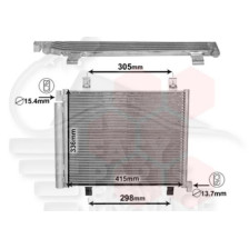 CONDENSEUR 1.0 I - 477 X 350 X 16 pour VOLKSWAGEN UP