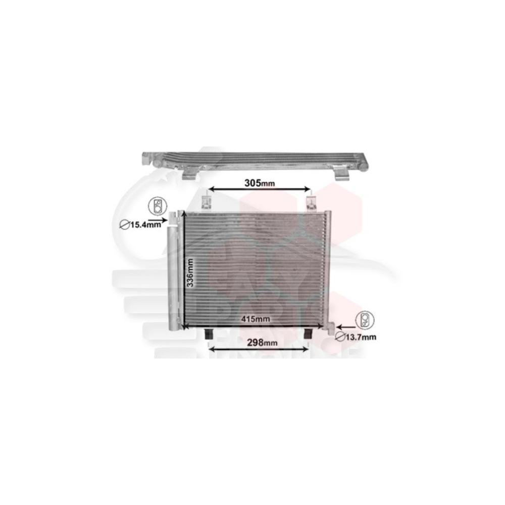 CONDENSEUR 1.0 I - 477 X 350 X 16 pour VOLKSWAGEN UP