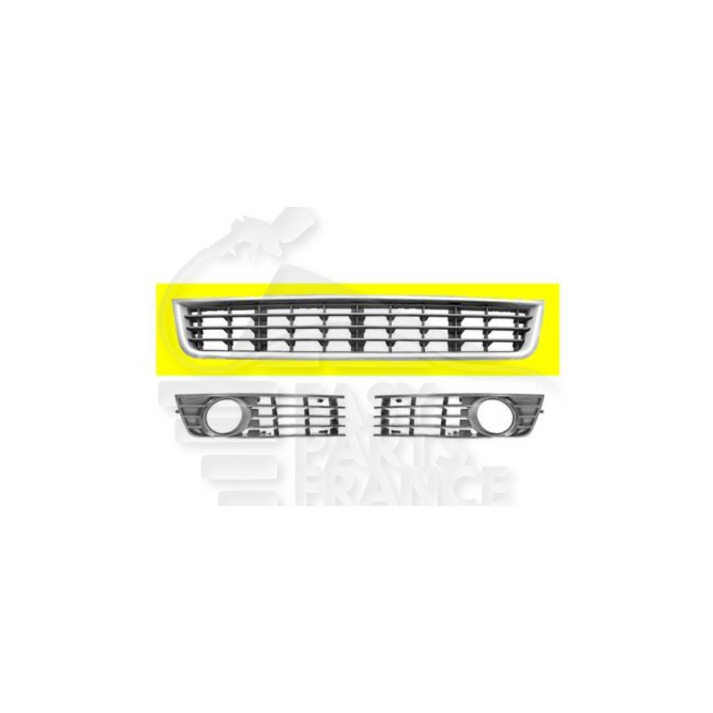 GRILLE DE PARE-CHOC AVANT CENTRALE NOIRE pour AUDI A4