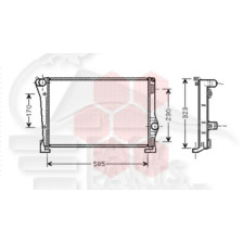 RADIATEUR 1.3 SDI 580 X 305 X 35 pour FIAT IDEA