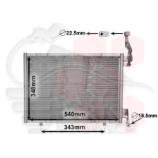 CONDENSEUR 1.6 TDCI   →11/13 505 X 348 X 16 pour FORD B MAX