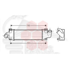ECHANGEUR 1.6/1.8/2.0 TDCI 601 X 143 X 58 