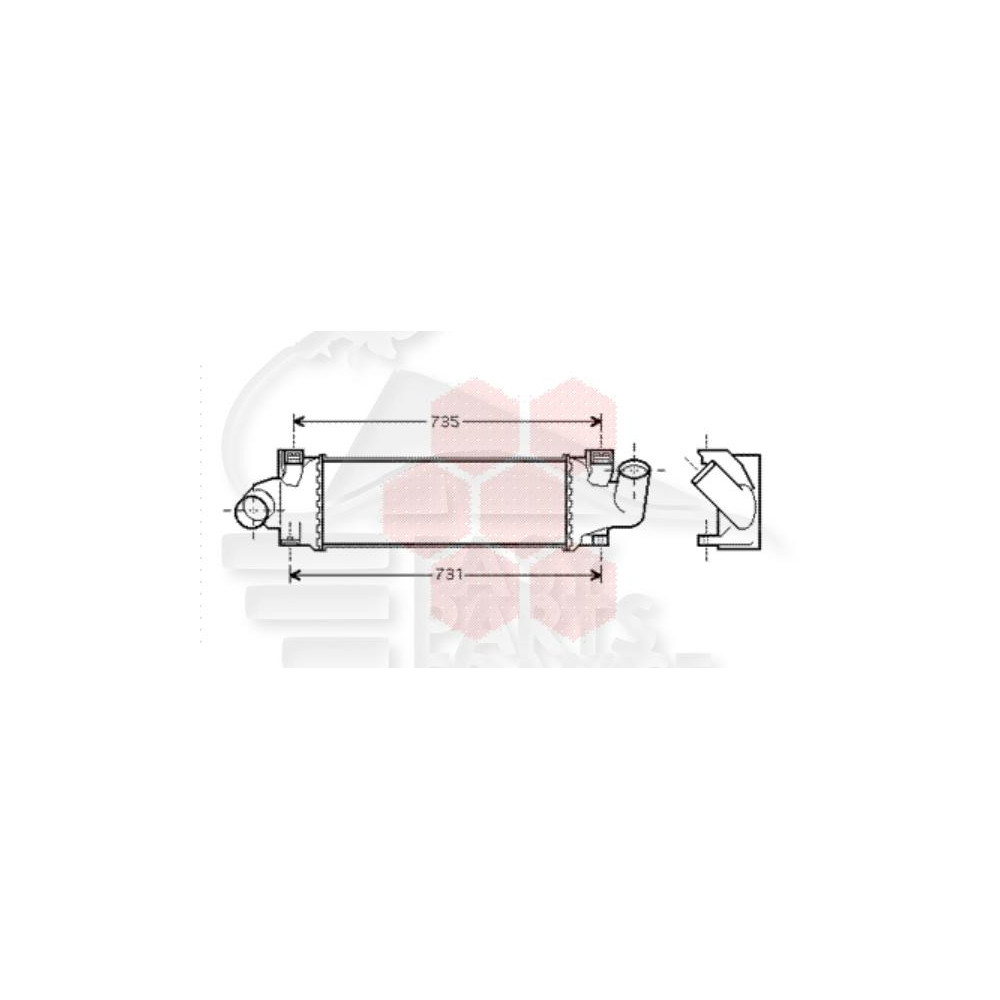 ECHANGEUR 1.6 TDCI/ 1.8 TDCI / 2.0 - 2.5I ST 601 X 143 X 58 pour FORD FOCUS CC