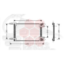 CONDENSEUR 1.6 488 X 312 X 18 pour FIAT DOBLO